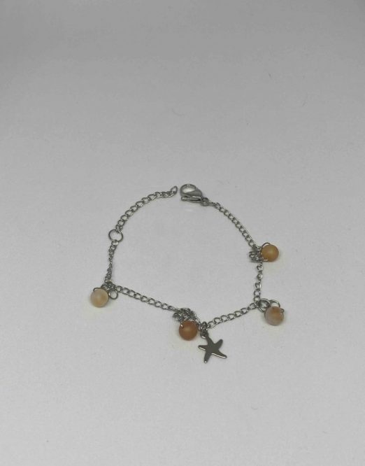 bracelet cornaline mat et étoile