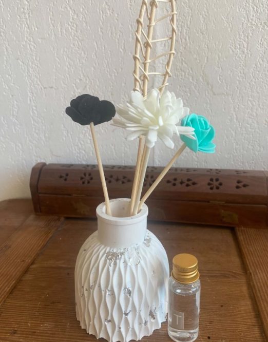 diffuseur de parfum feuille d'argent